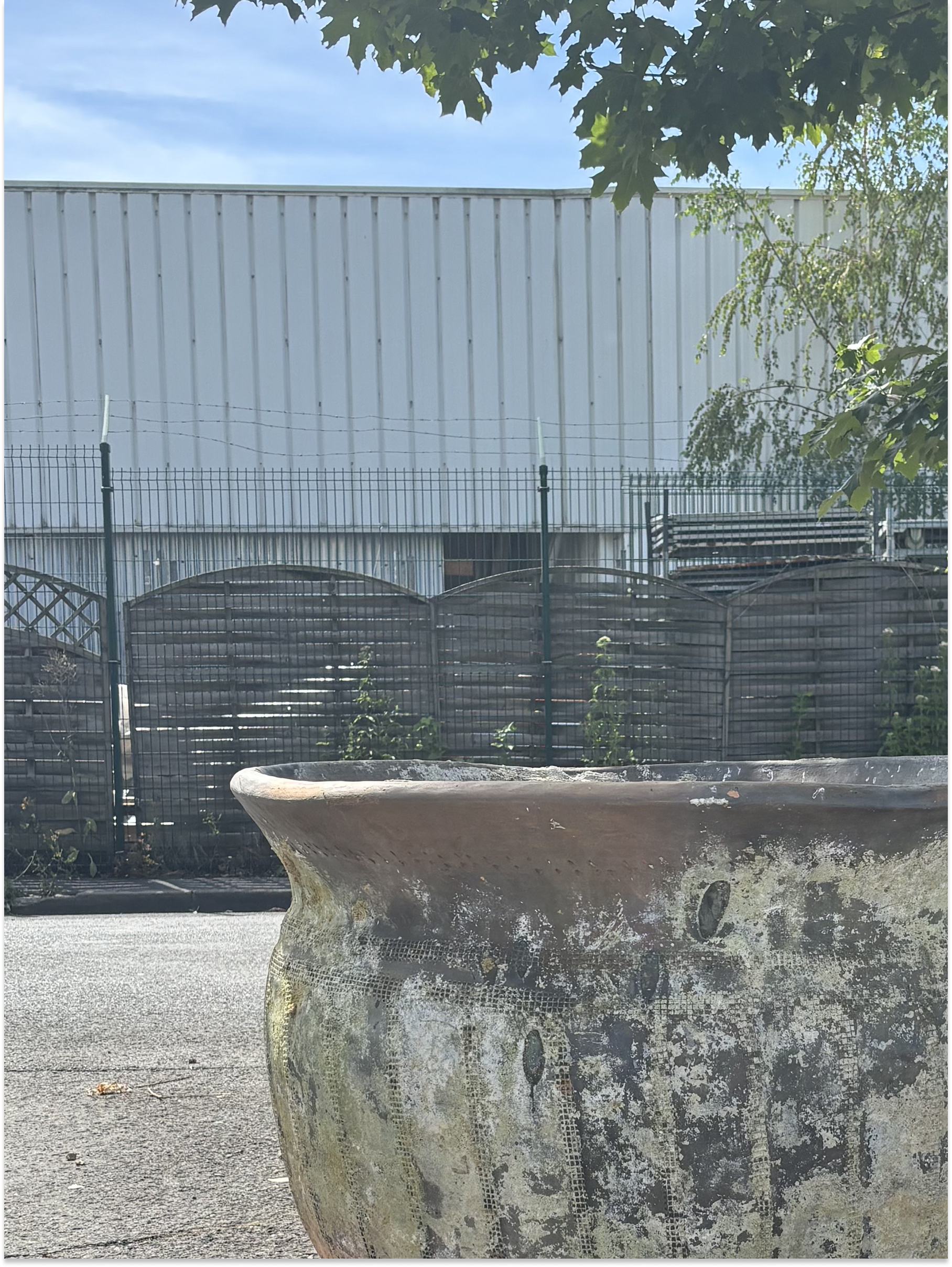 18th century French terracotta planter from Beauvoir Castle
