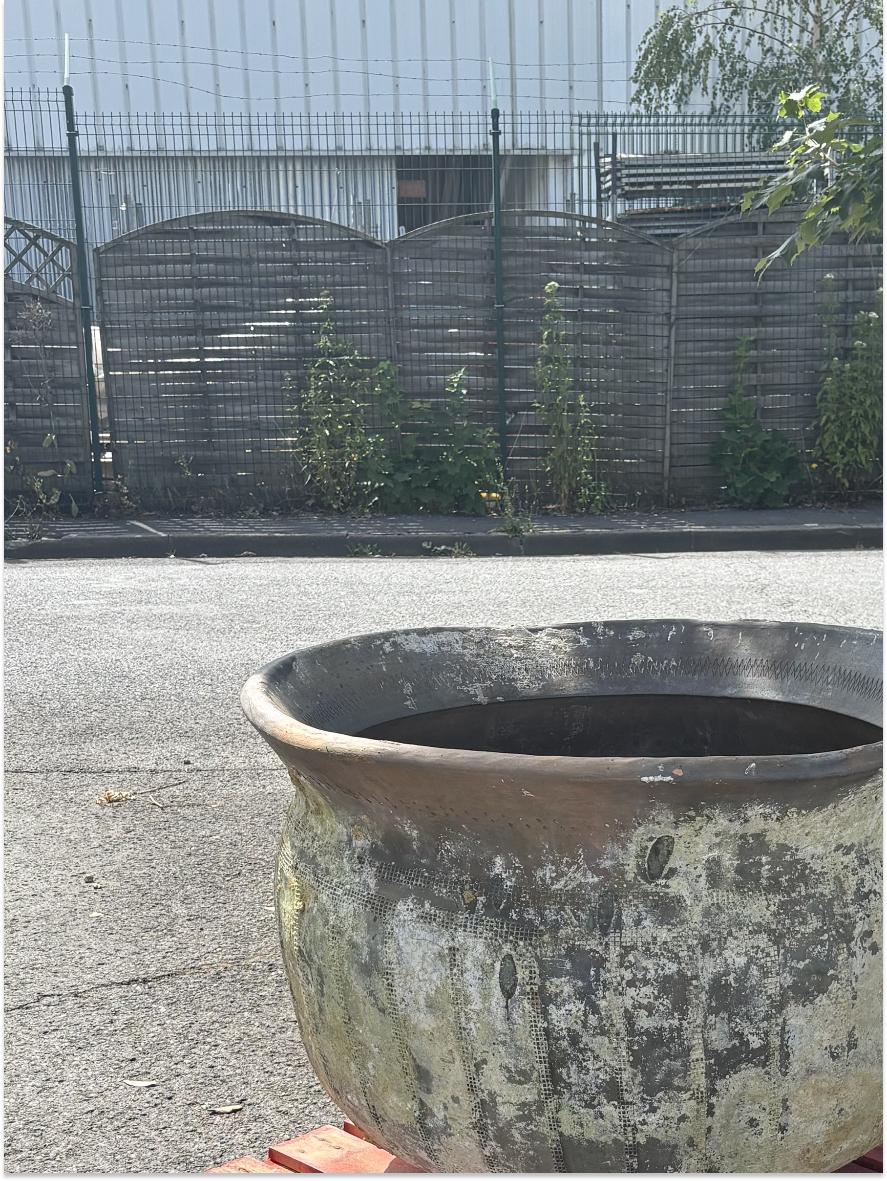 18th century French terracotta planter from Beauvoir Castle
