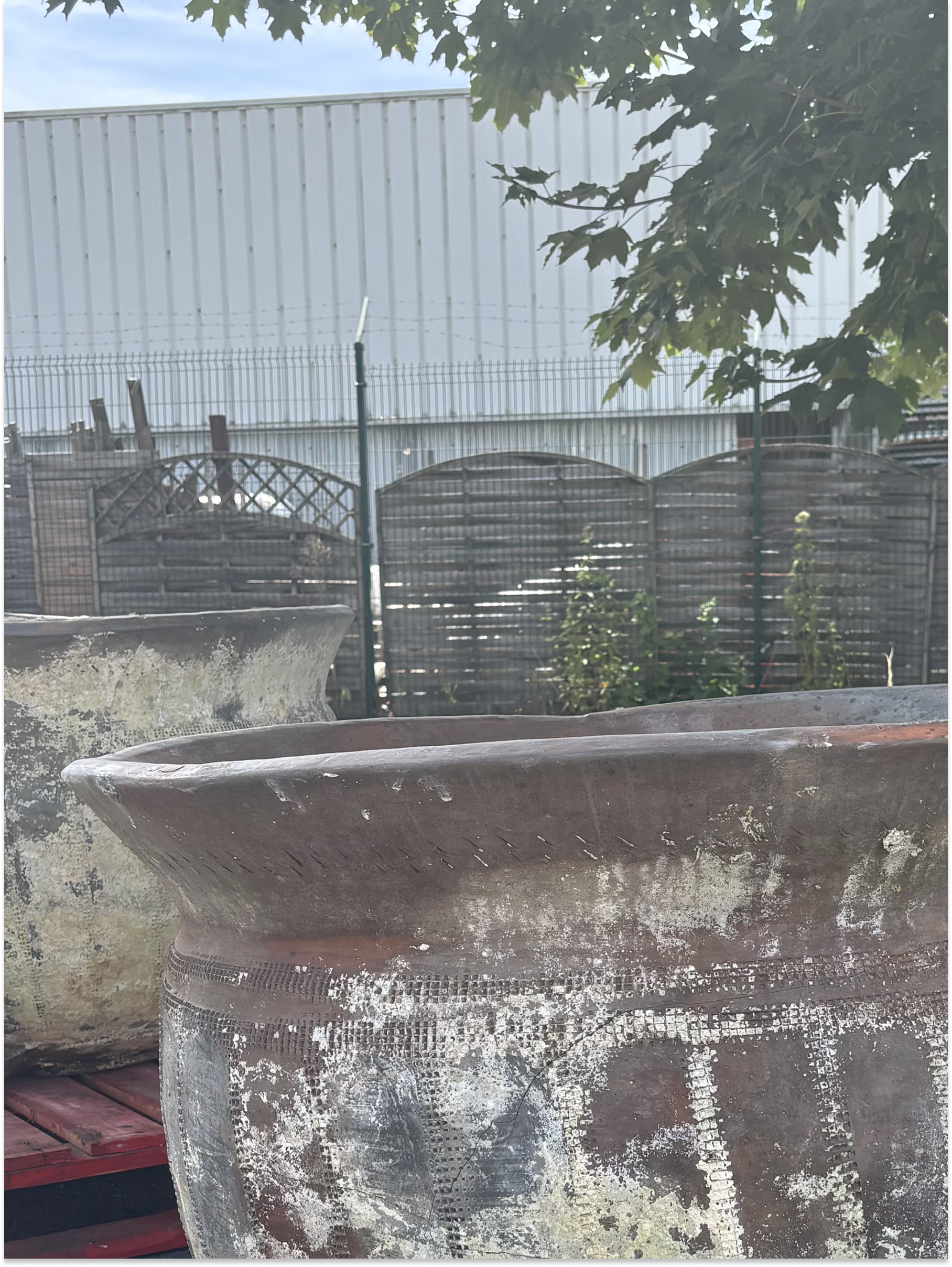 18th century French terracotta planter from Beauvoir Castle
