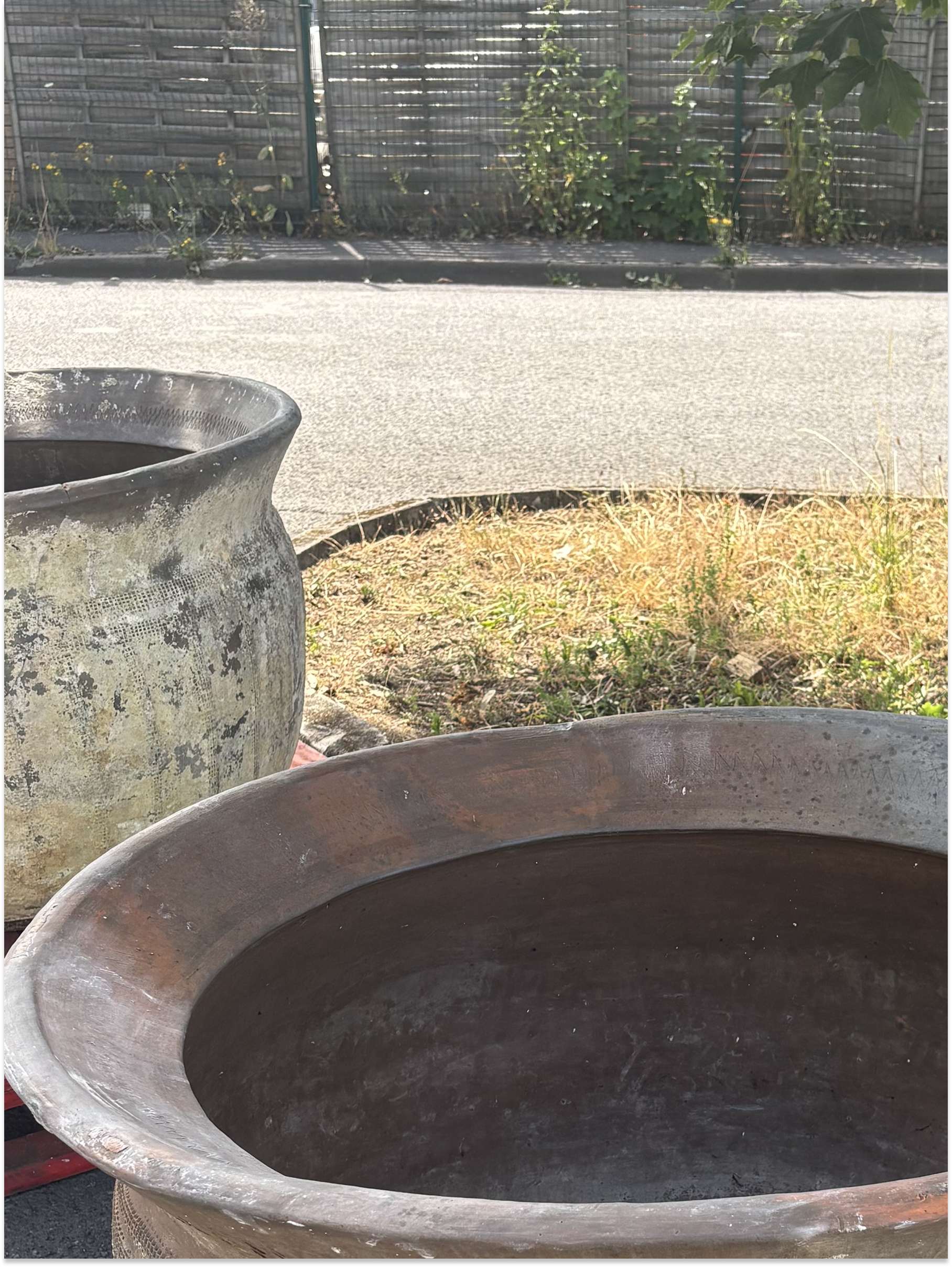 18th century French terracotta planter from Beauvoir Castle

