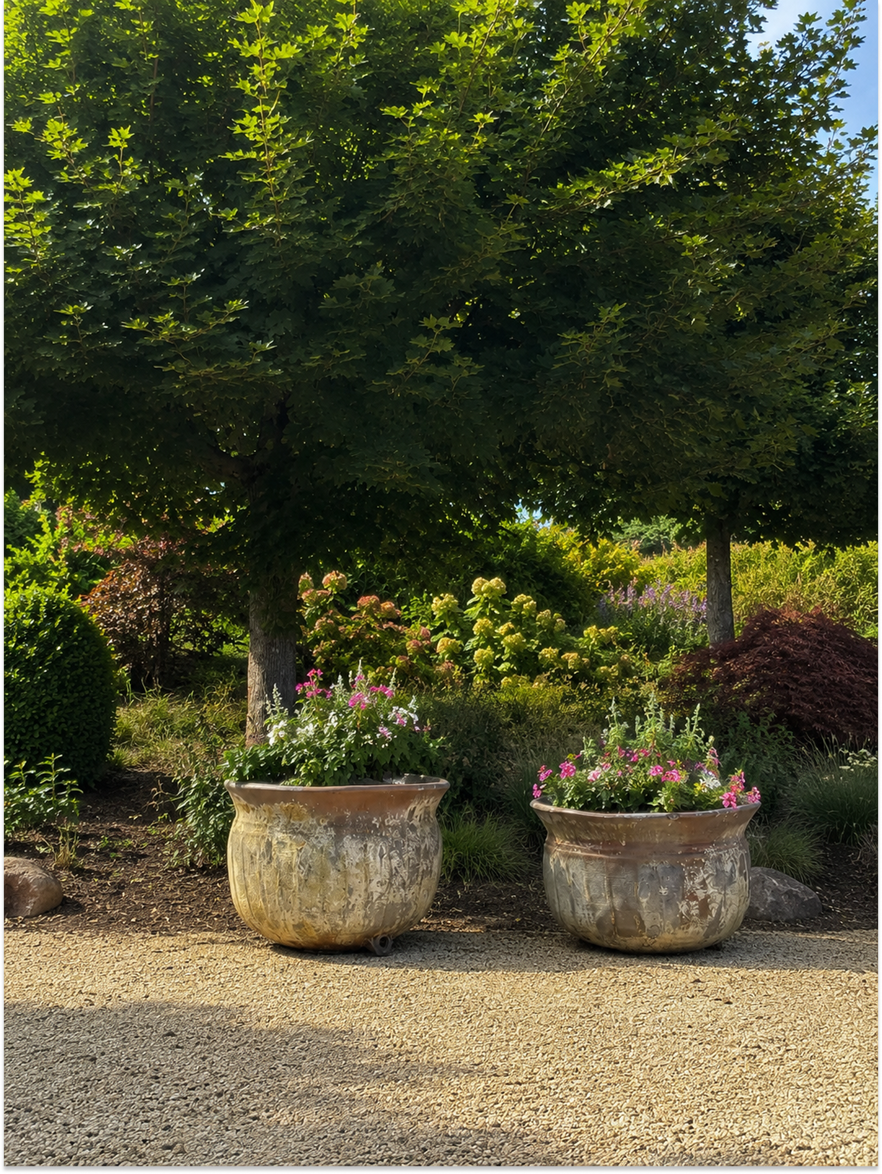 18th century French terracotta planter from Beauvoir Castle
