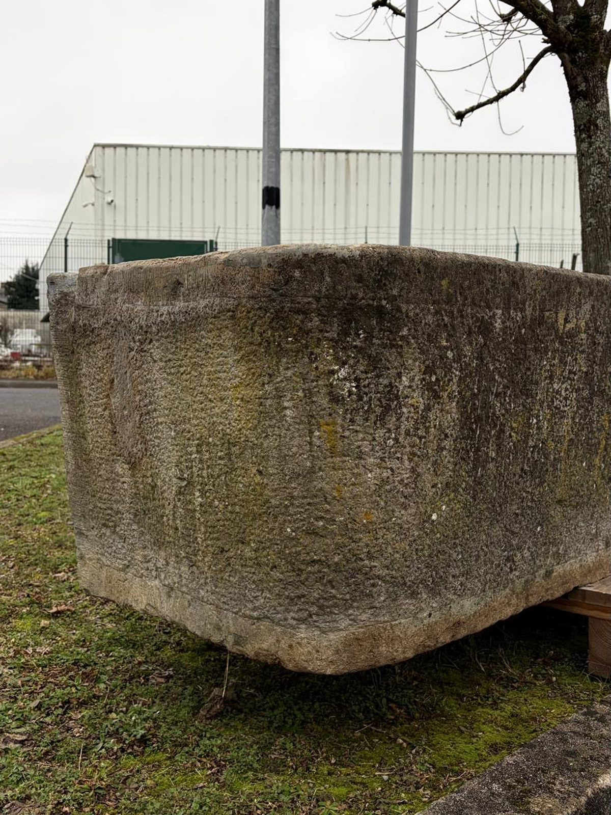 antique Belgian bluestone trough circa 18th century