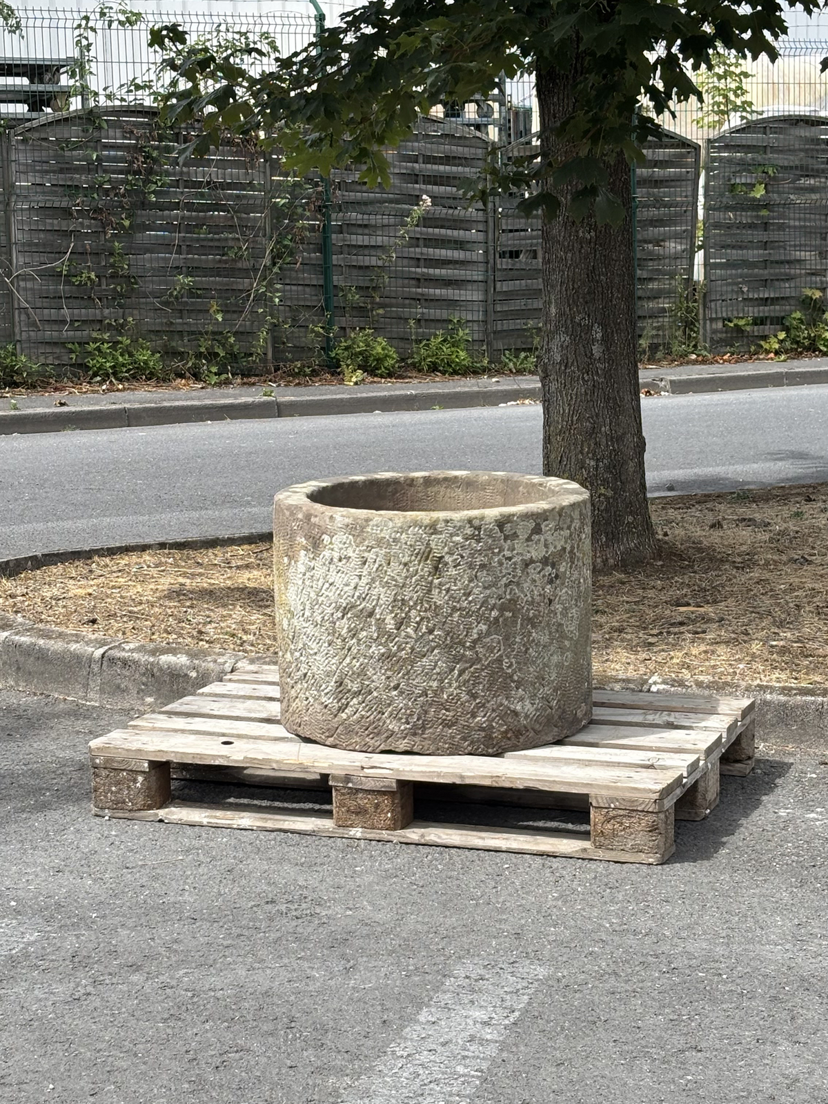 19th century Sarreguemines stoneware well
