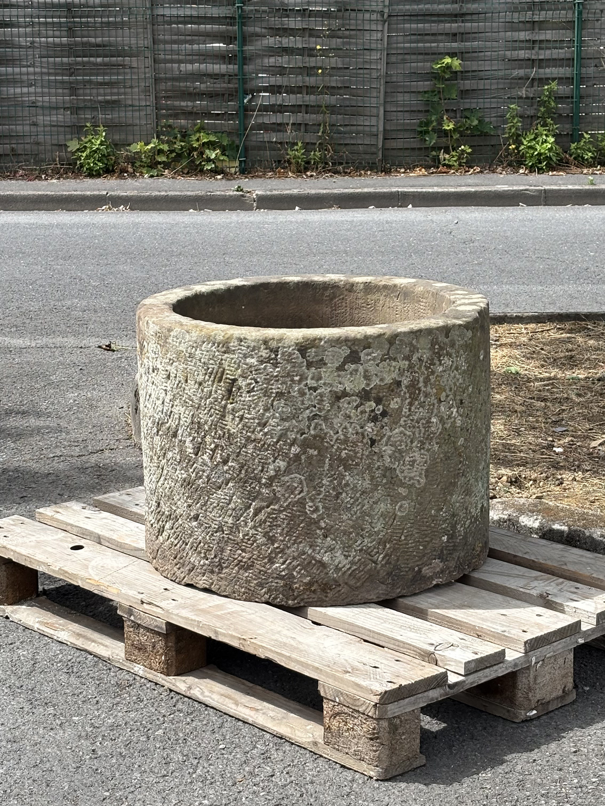 19th century Sarreguemines stoneware well

