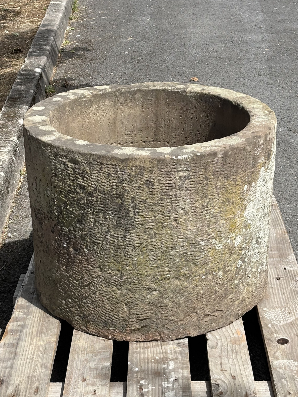 19th century Sarreguemines stoneware well
