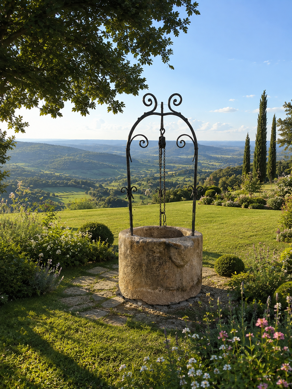 Antique stone well circa 18th century
