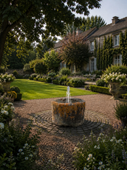 Antique limestone trough with natural patina
