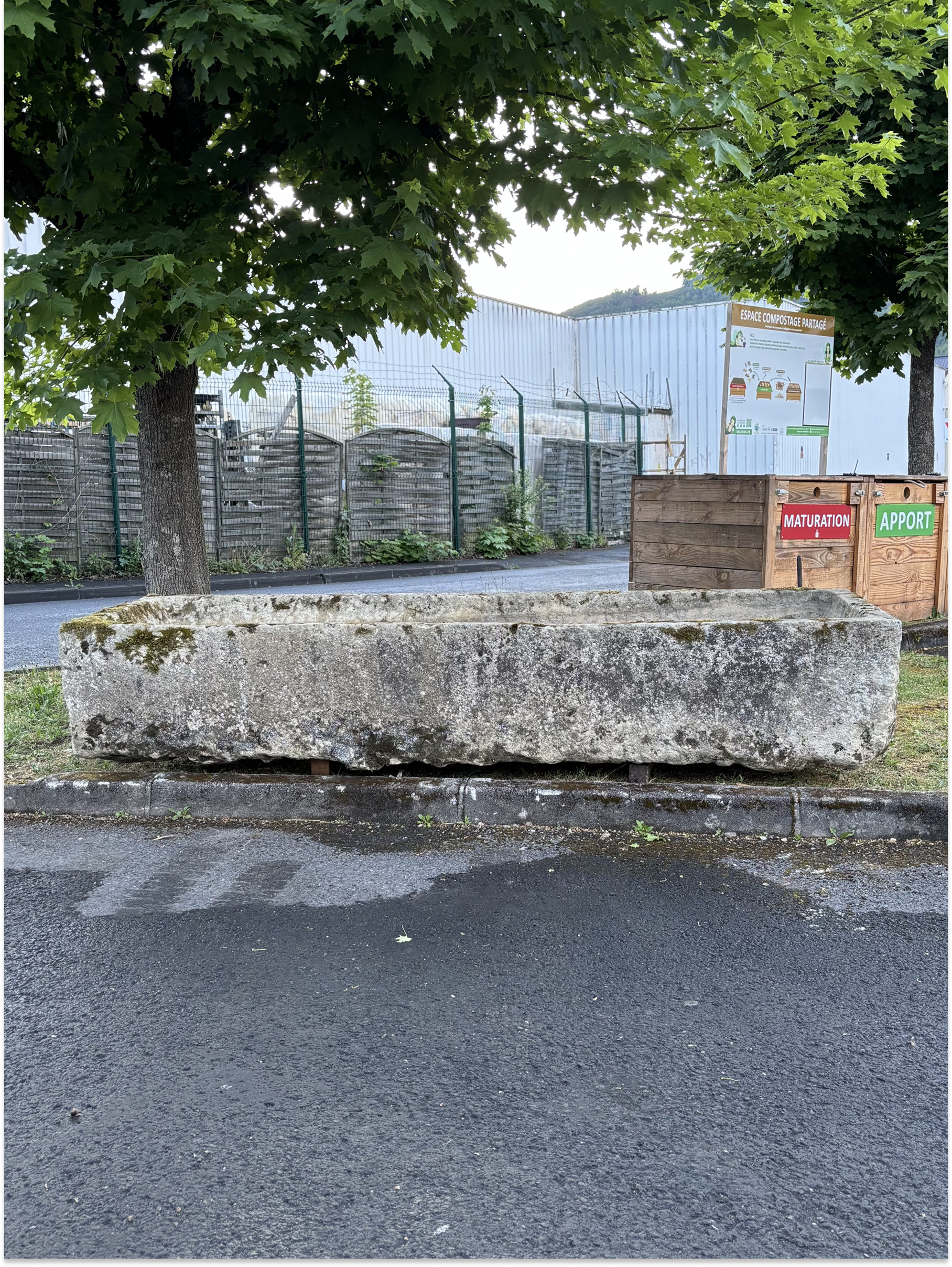 Large Antique Natural Stone Trough