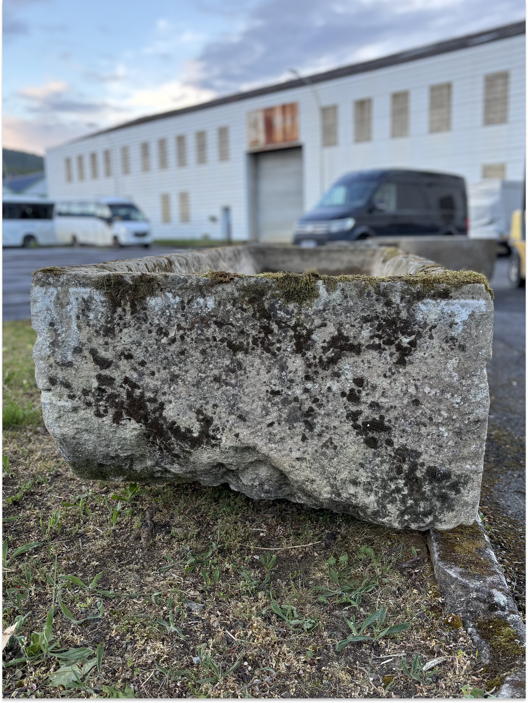 Large Antique Natural Stone Trough