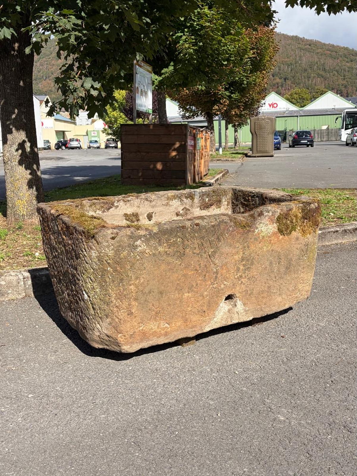 antique French sandstone garden trough circa 18th century