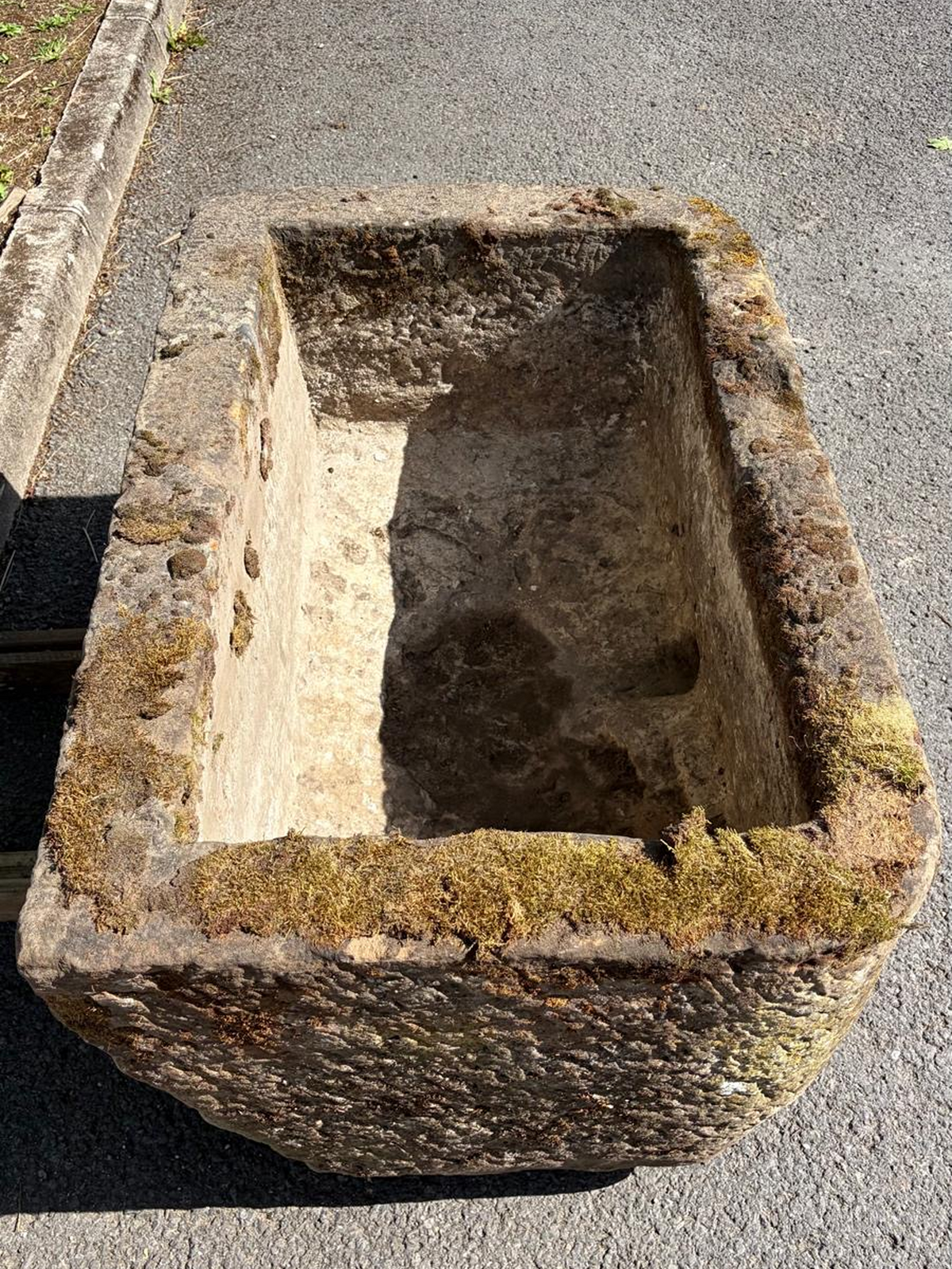 antique French sandstone garden trough circa 18th century