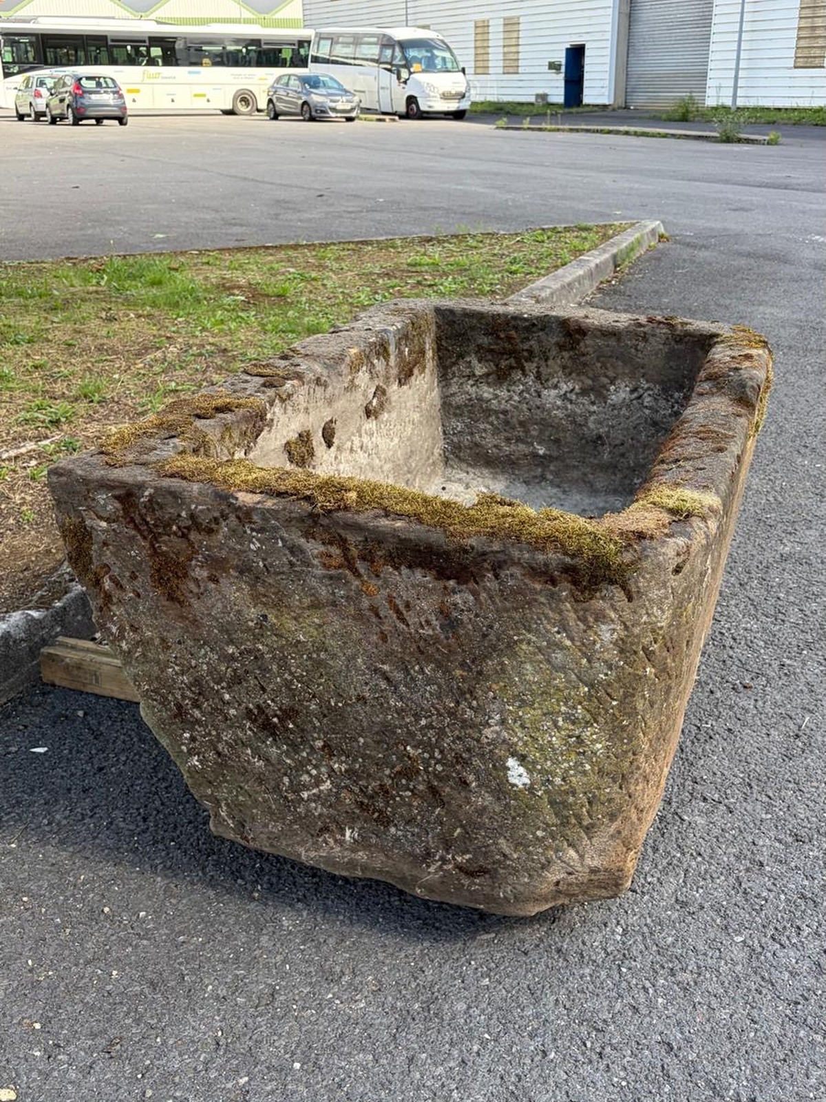 antique French sandstone garden trough circa 18th century