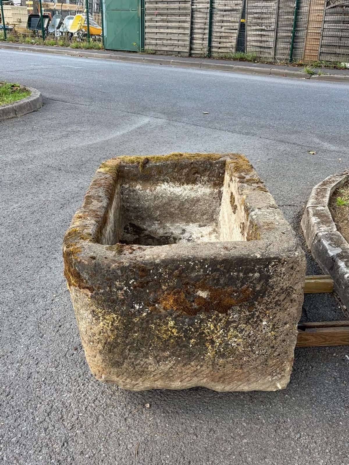 antique French sandstone garden trough circa 18th century