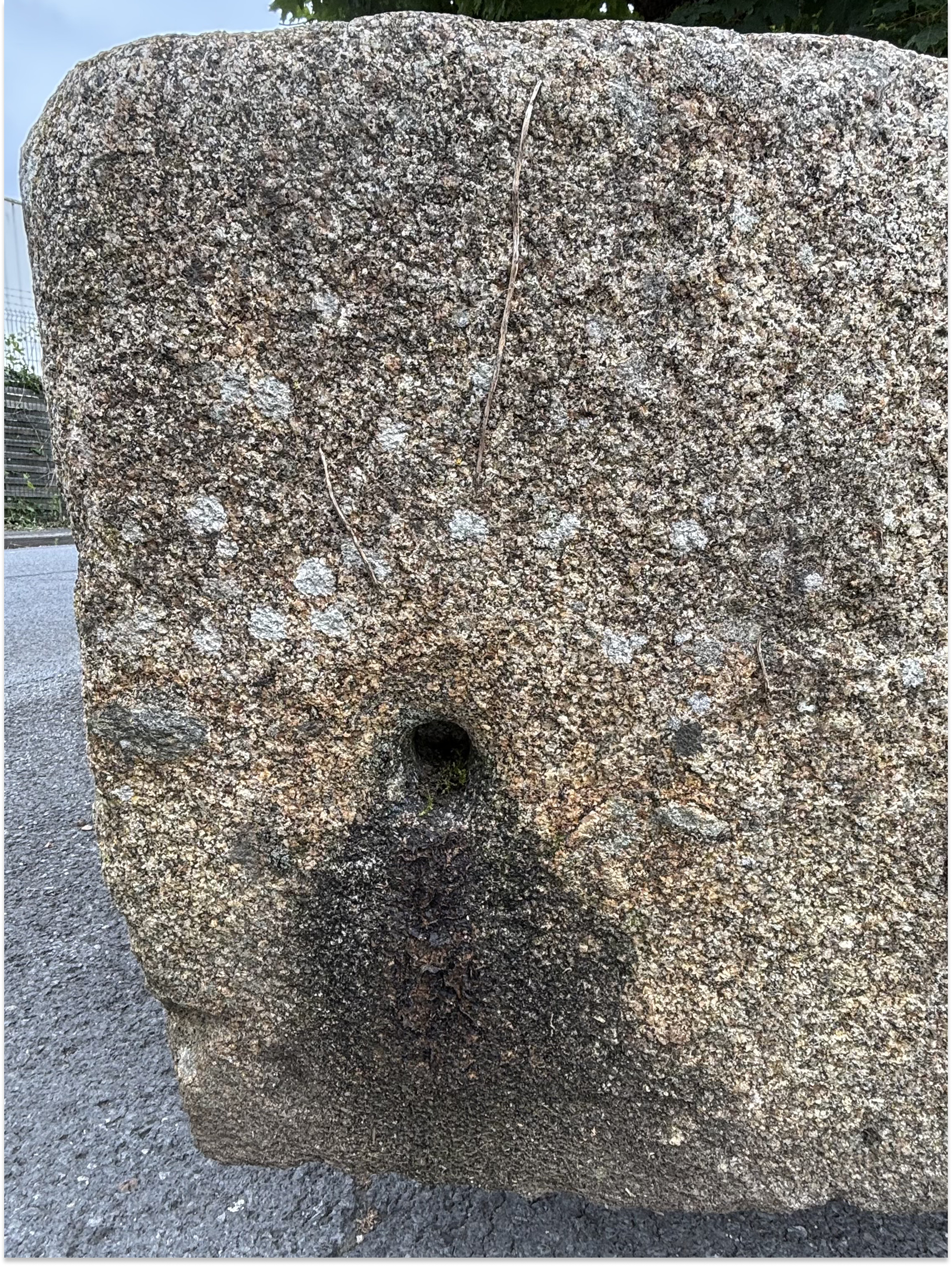 Large antique French granite trough circa 1850
