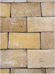18th century antique yellow terracotta tiles
